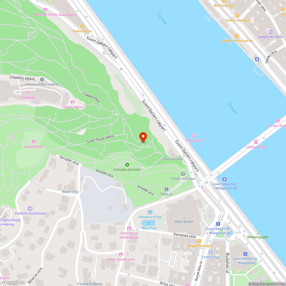 Szemét a Gellért-hegyen bejelentés helye