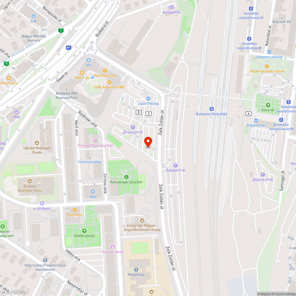 Kelenföld P+R bejelentés helye