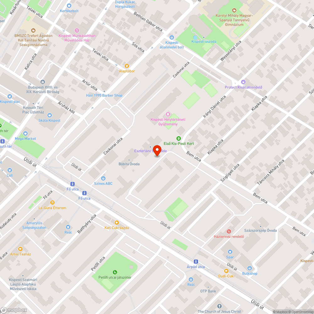 Elhagyott piros puttonyos bejelentés helye