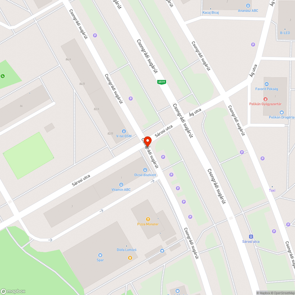 Kráterek a szervizúton bejelentés helye