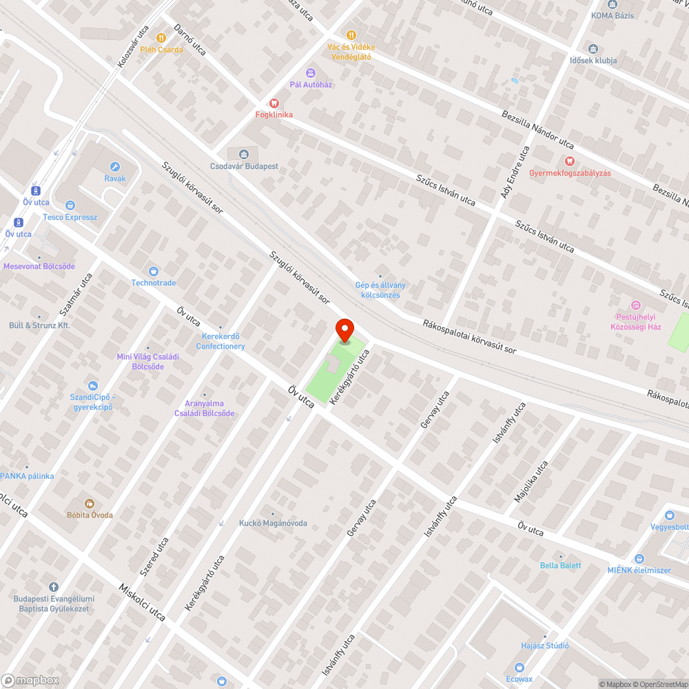 Sportpálya vagy kutyafuttató bejelentés helye