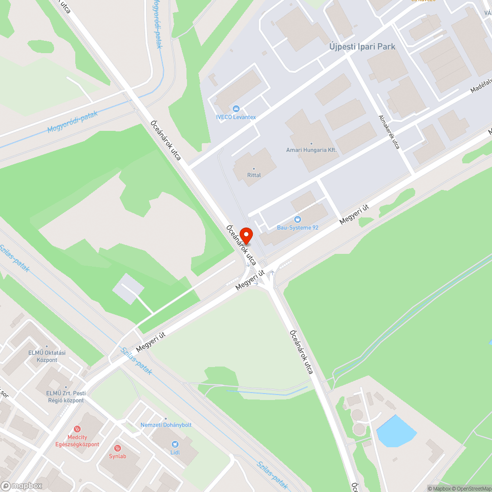 Óceánárok utcán hatalmas "árok" bejelentés helye