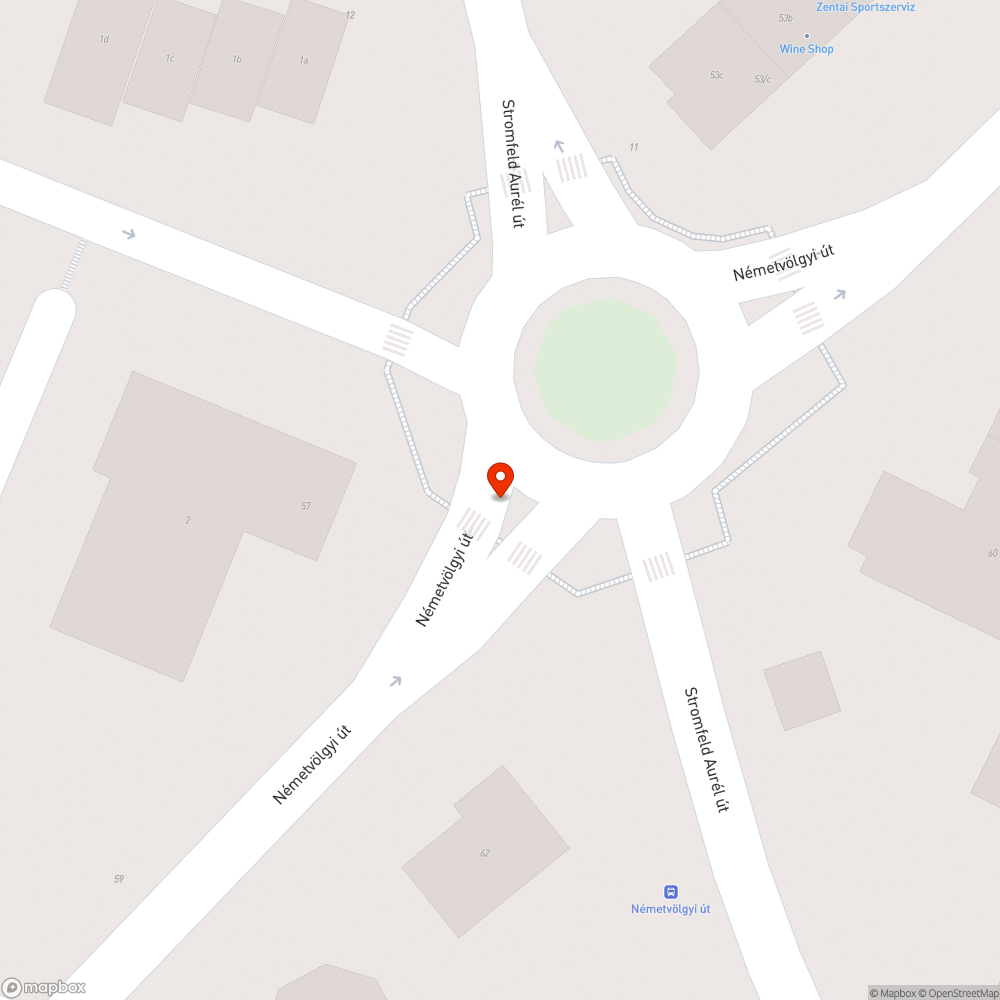 Németvölgyi út körforgalom tábla bejelentés helye