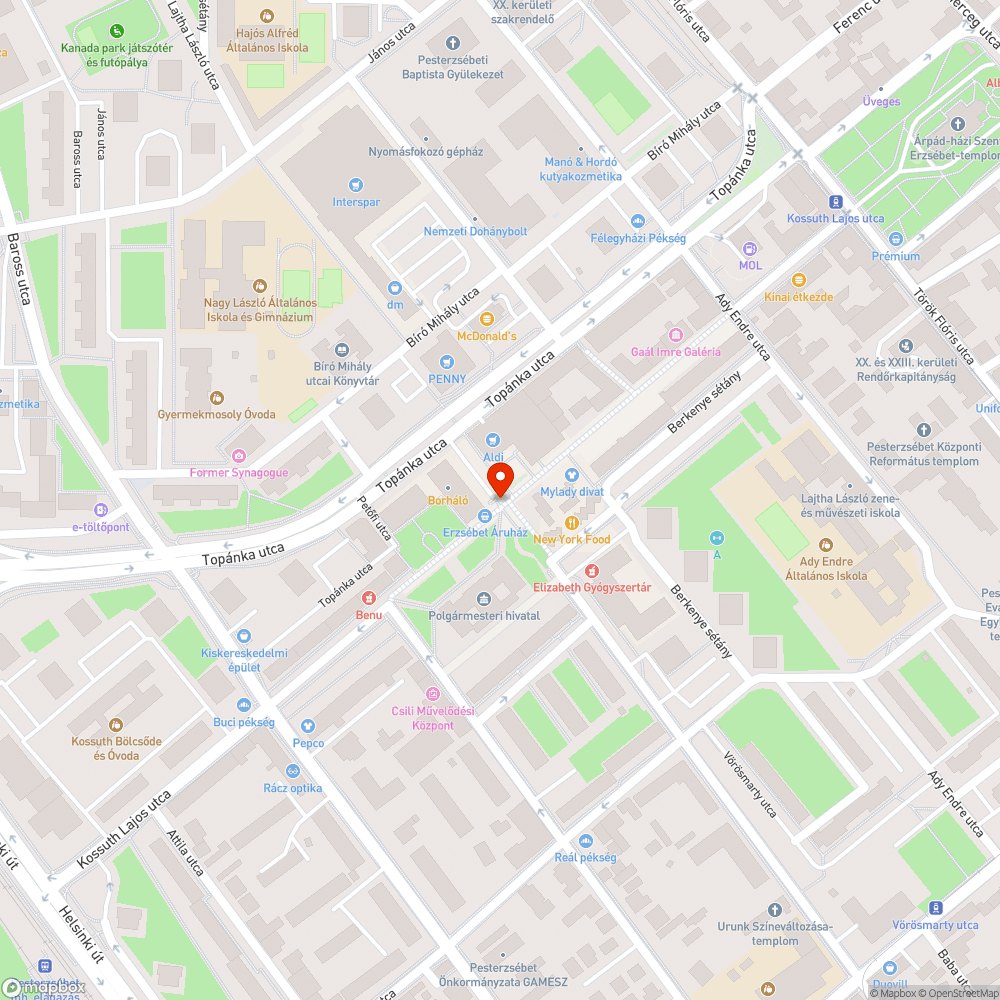 Eldugult lefolyó bejelentés helye