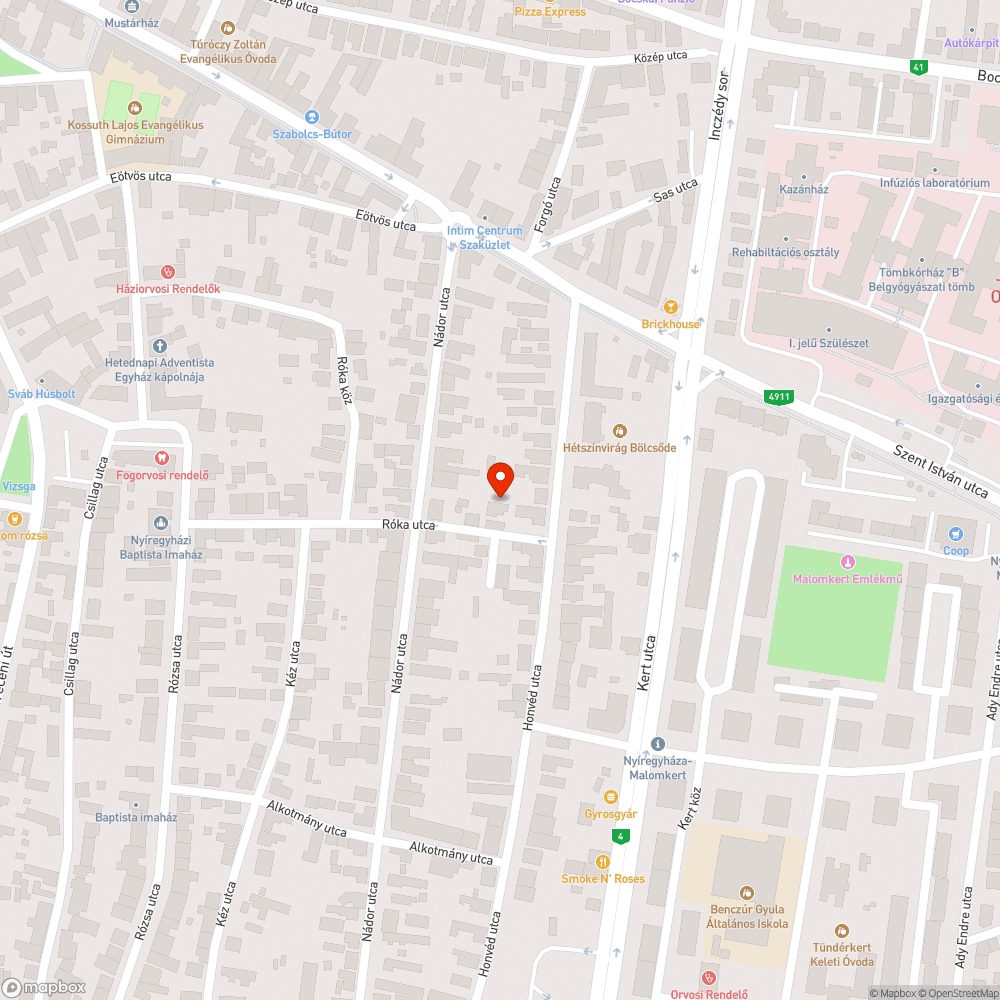 Eldugult esővízelvezető bejelentés helye