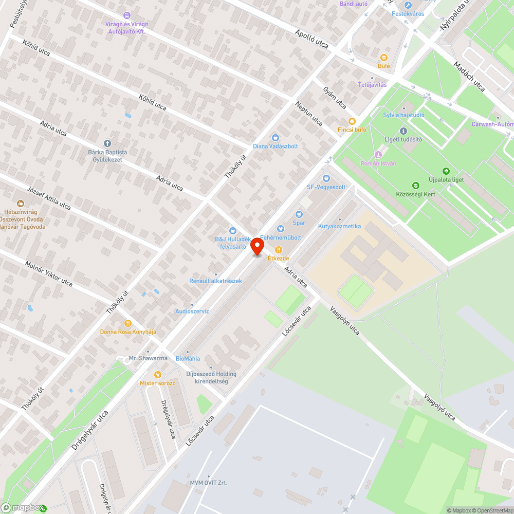 Kamera bejelentés helye