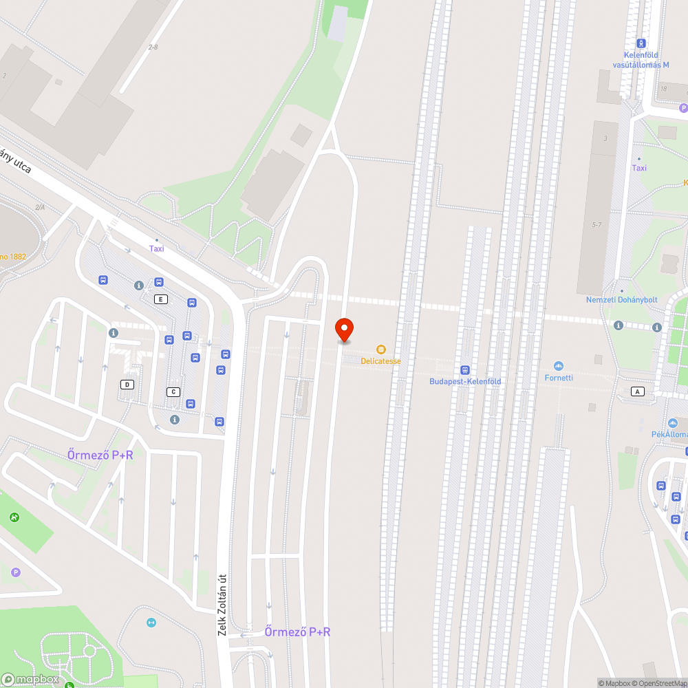 MÁV tájékoztató Kelenföld bejelentés helye