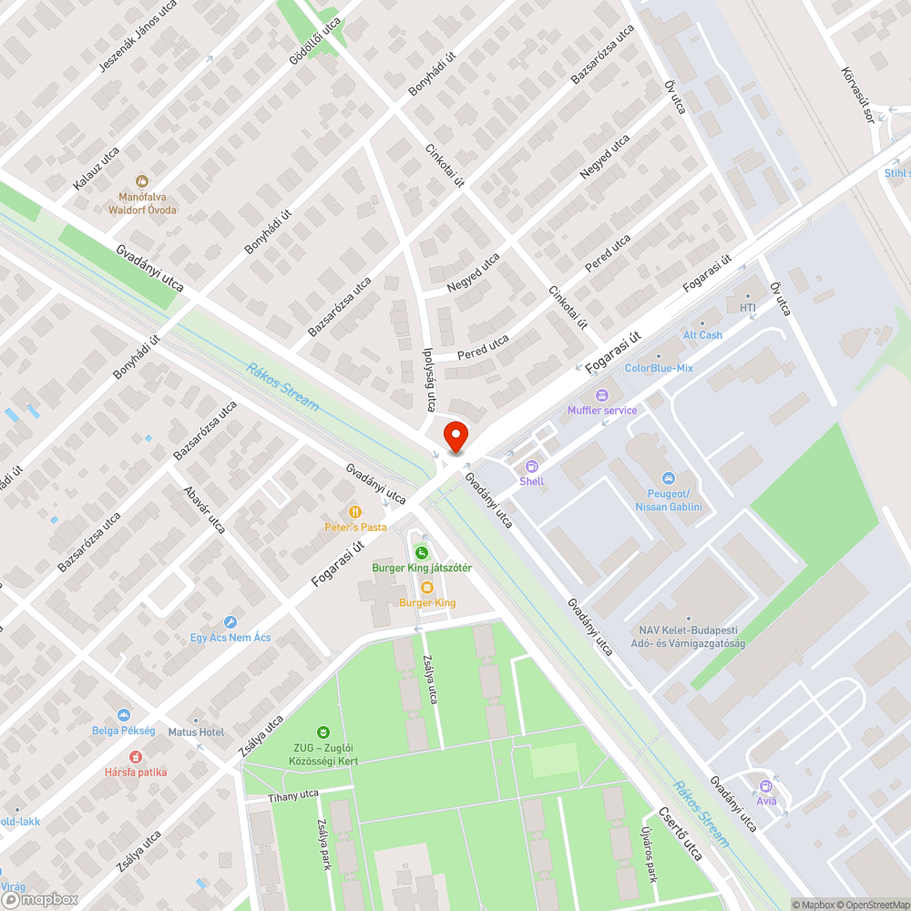 Gyalogos jelzőlámpa bejelentés helye