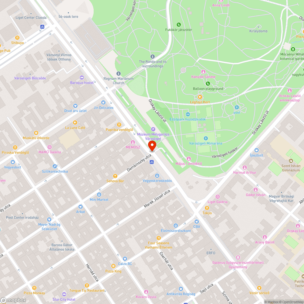 Dózsa György út - rozsdás vasak bejelentés helye