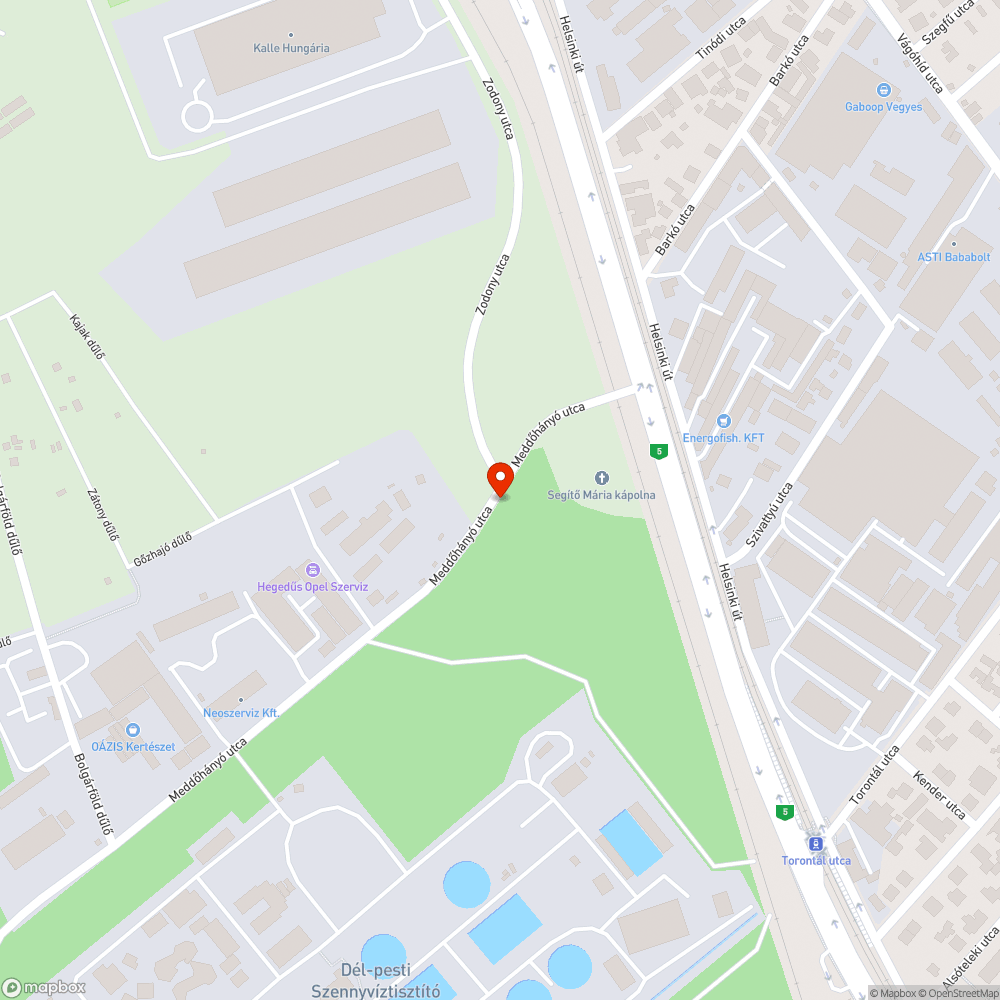 Meddőhányó utca szemét bejelentés helye