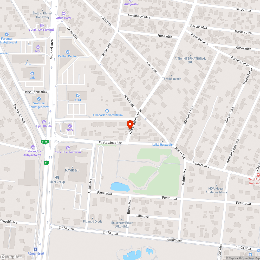 Fahely bejelentés helye