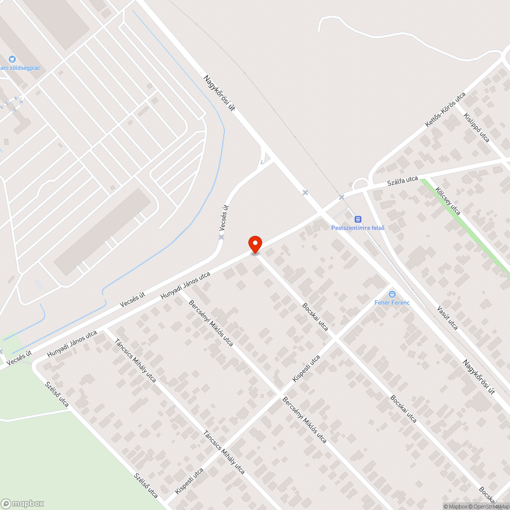 Eltömődött víznyelő bejelentés helye