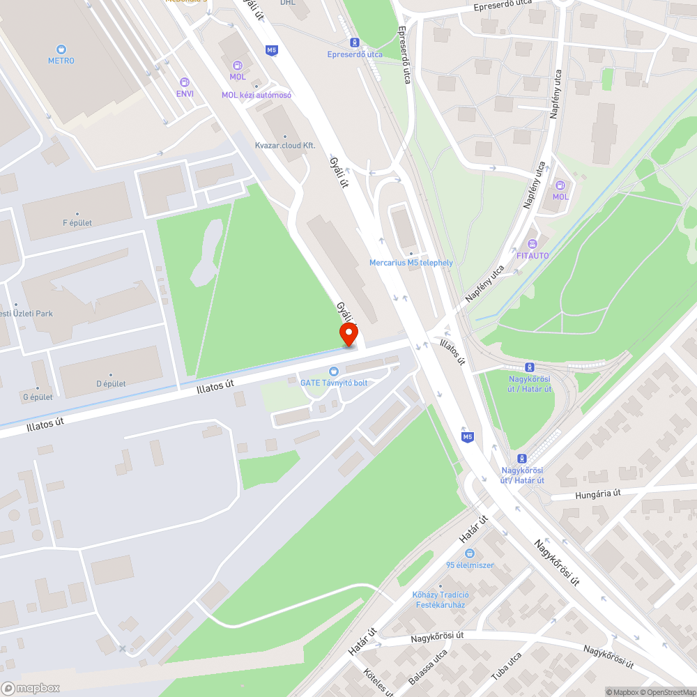 Üres táblák bejelentés helye