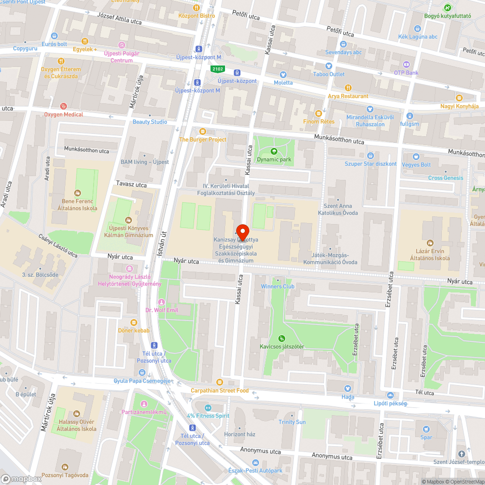 Kátyú és aszfaltdarabok bejelentés helye