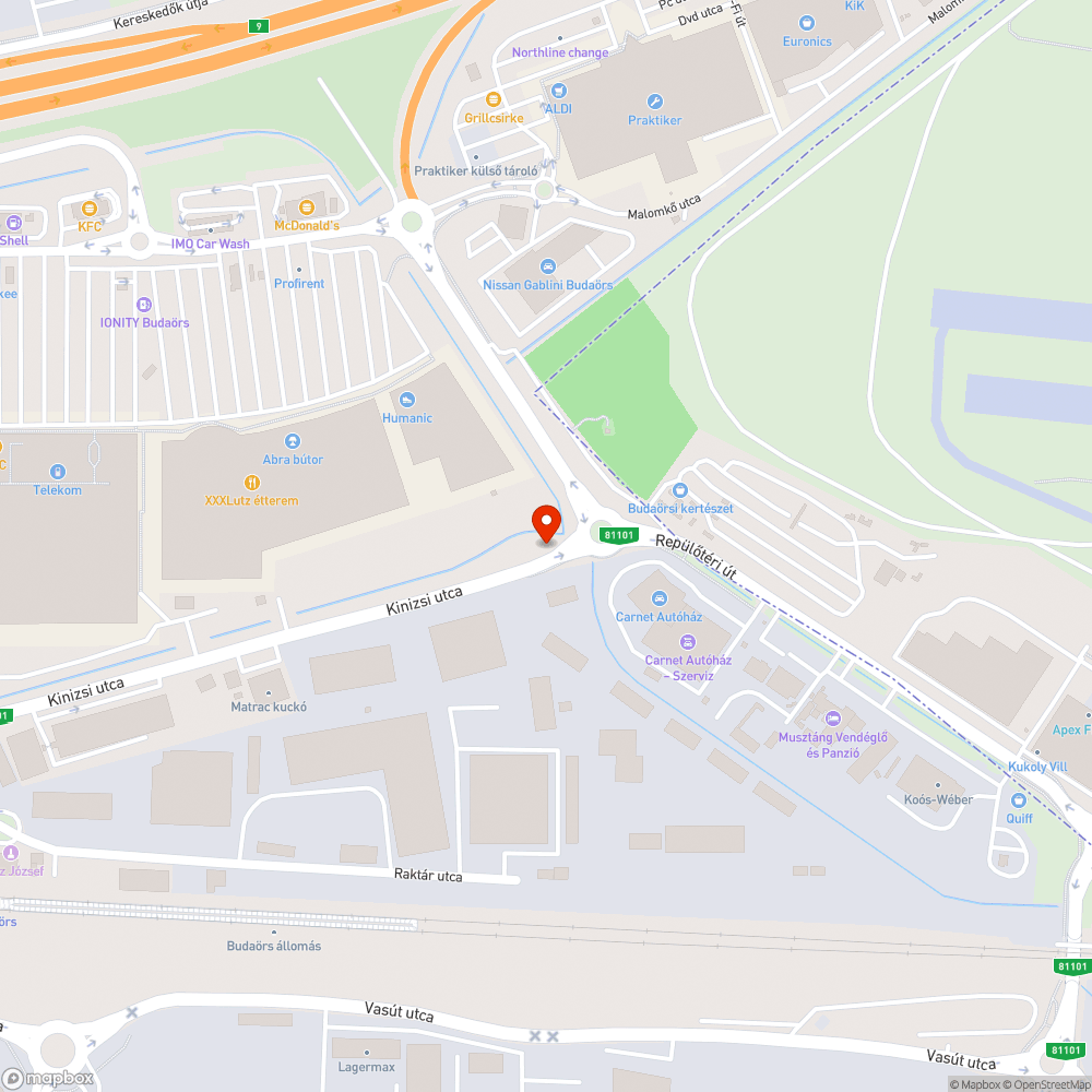 Leesett szalagkorlát bejelentés helye