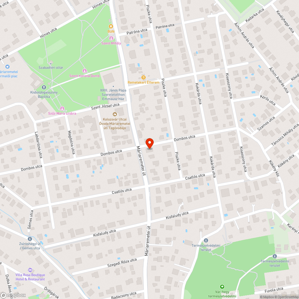 Kátyú bejelentés helye