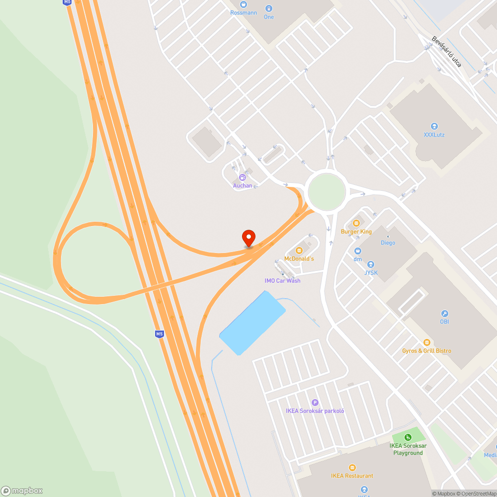 Megdőlt lámpa bejelentés helye