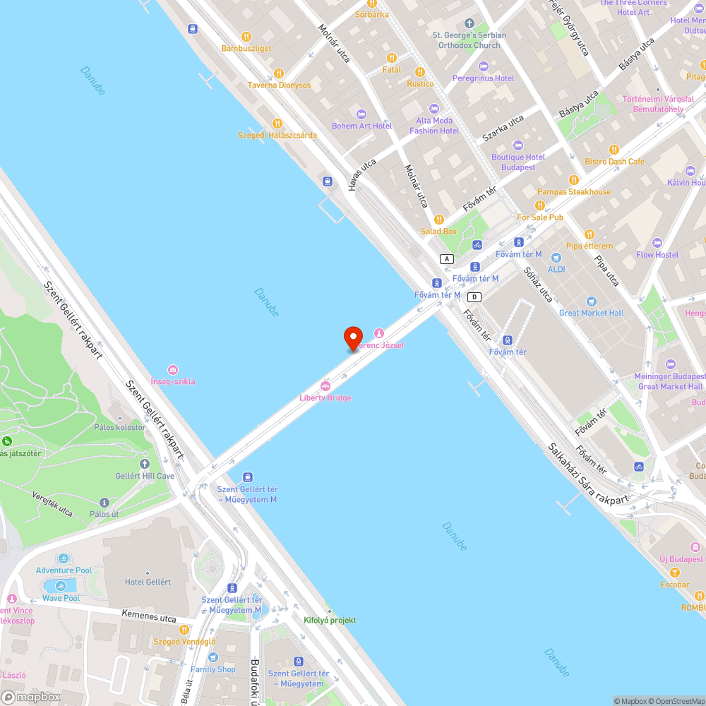 Szabadság híd bejelentés helye