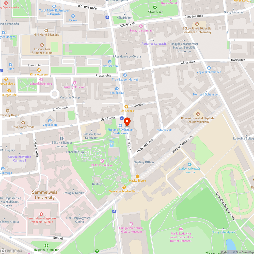 Patkány fészek az Illés utcában bejelentés helye