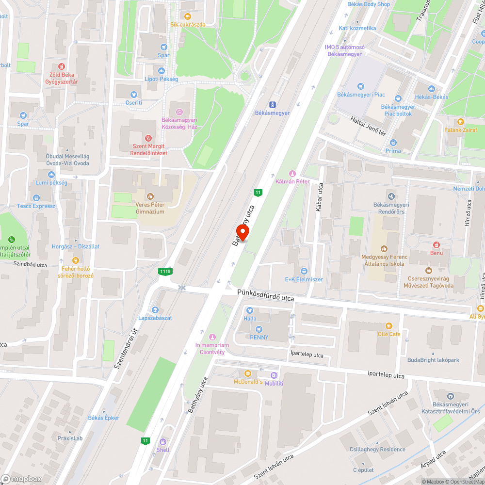 Rossz állapotú út bejelentés helye