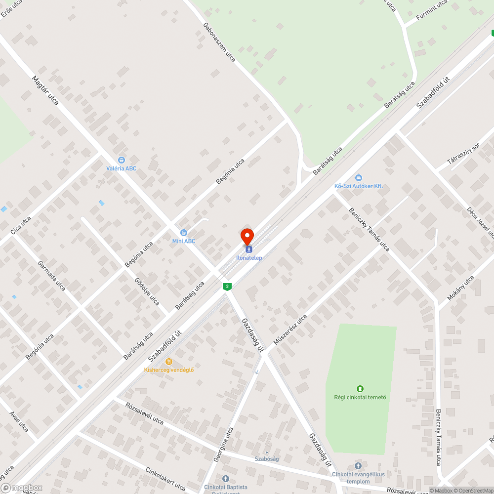 Instabil korlát bejelentés helye