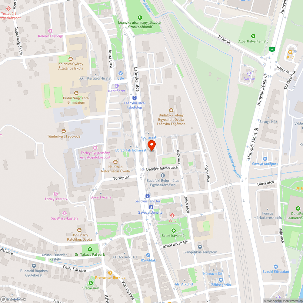 törött autó bejelentés helye