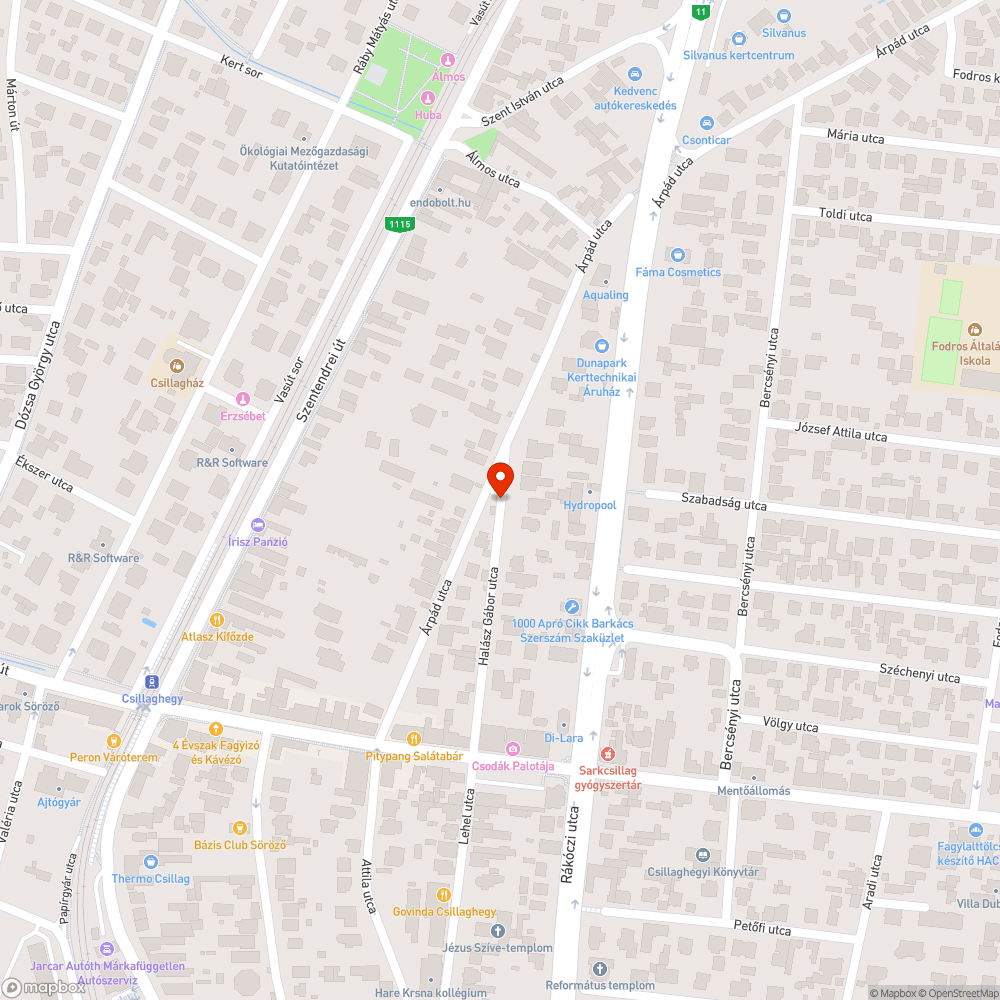 Kátyúk a Halász Gábor utcában bejelentés helye