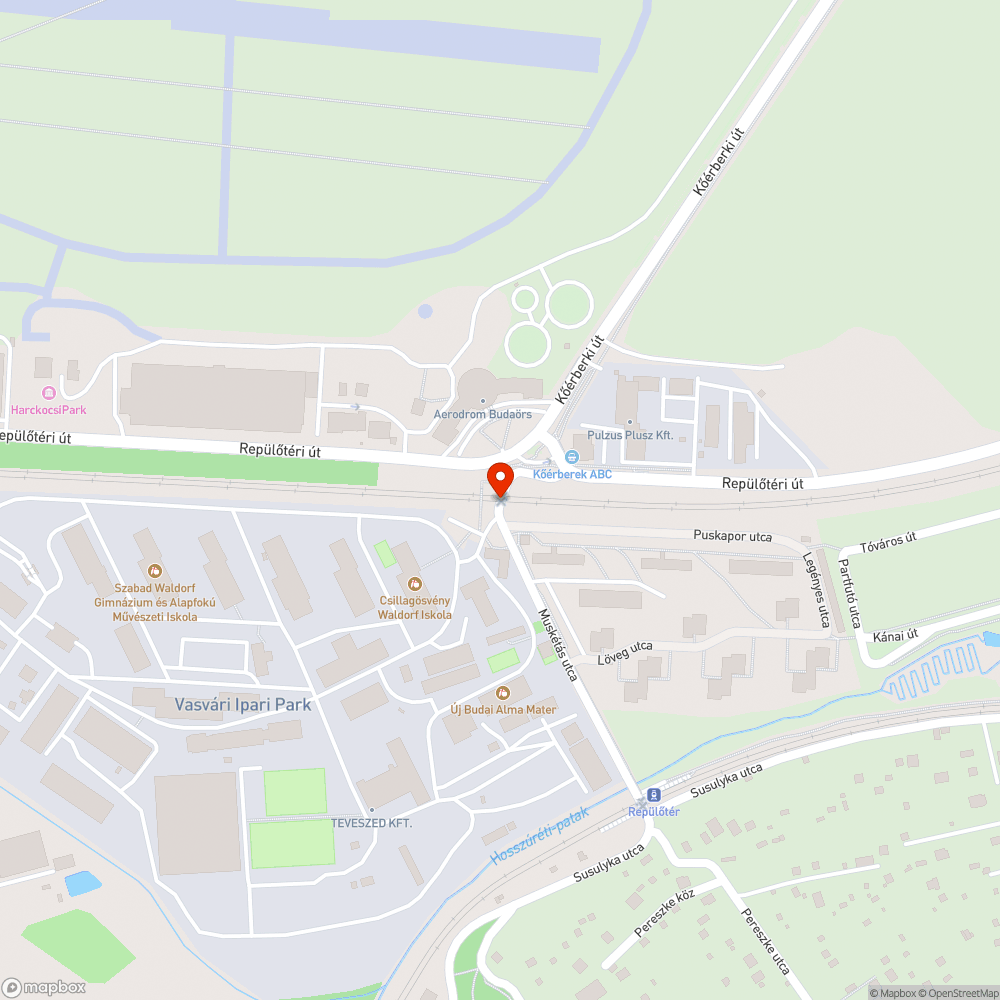 Kátyú átkelőnél bejelentés helye