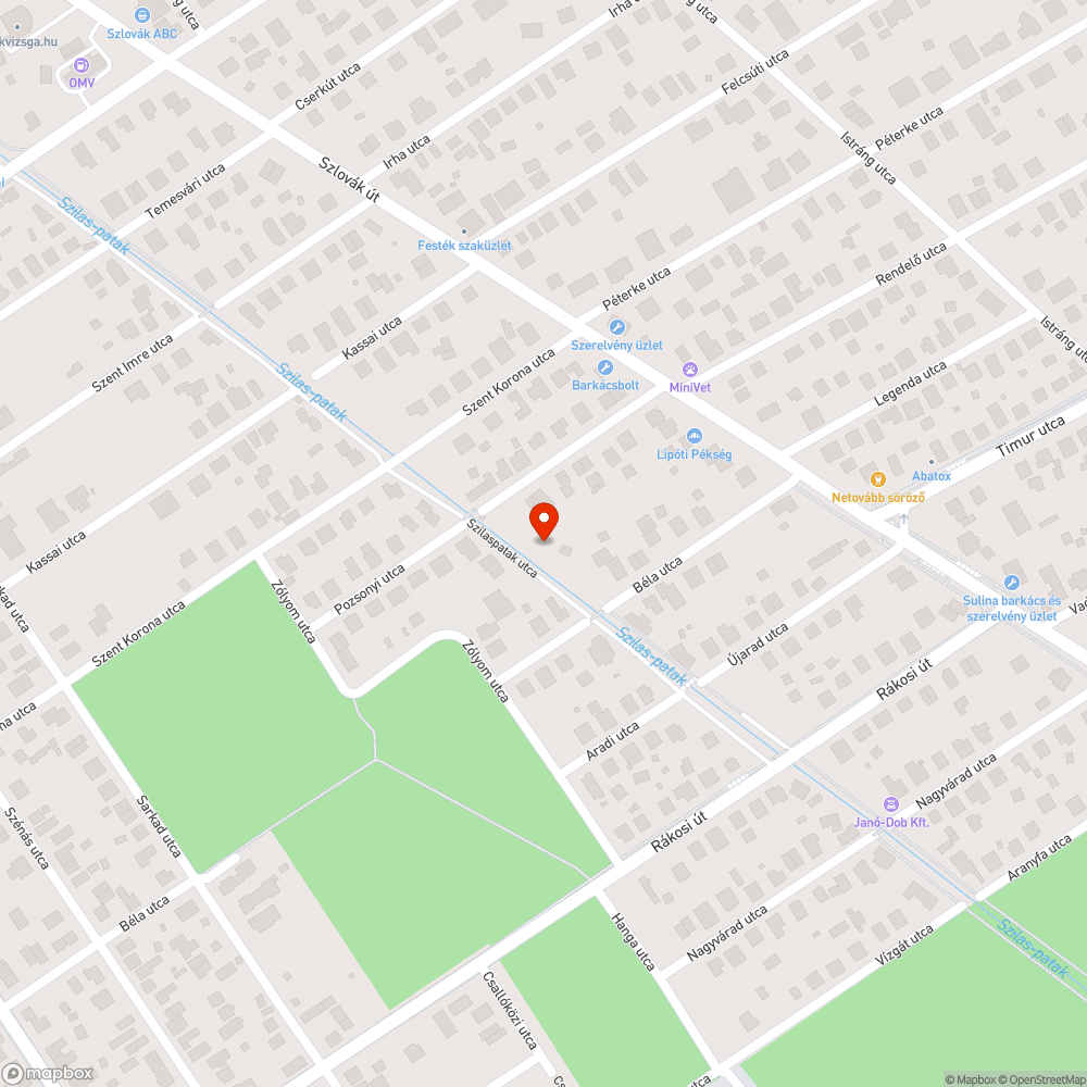 Szilas-patak meder kotrása bejelentés helye