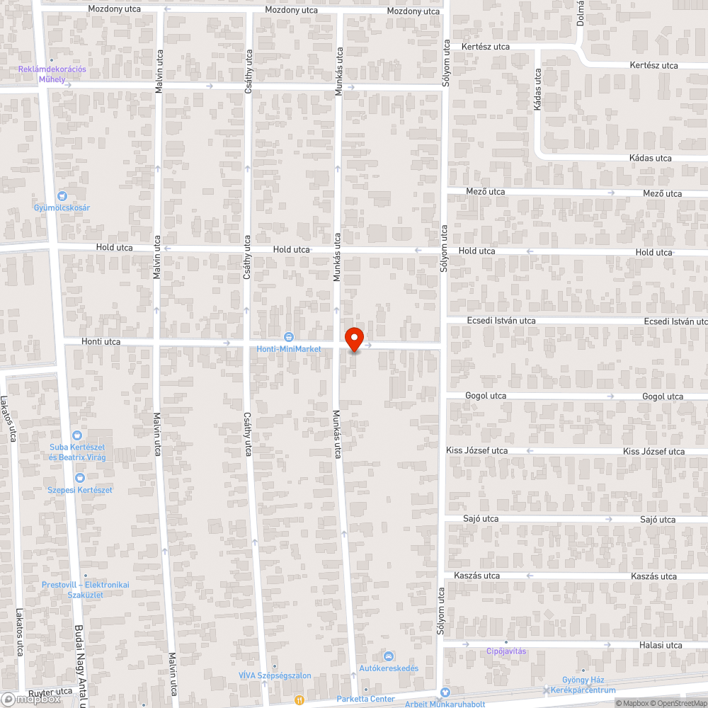 Fekvőrendőr a Honti utcára - Debrecen bejelentés helye