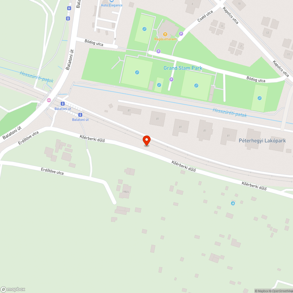 Alacsony, lógó vezeték bejelentés helye