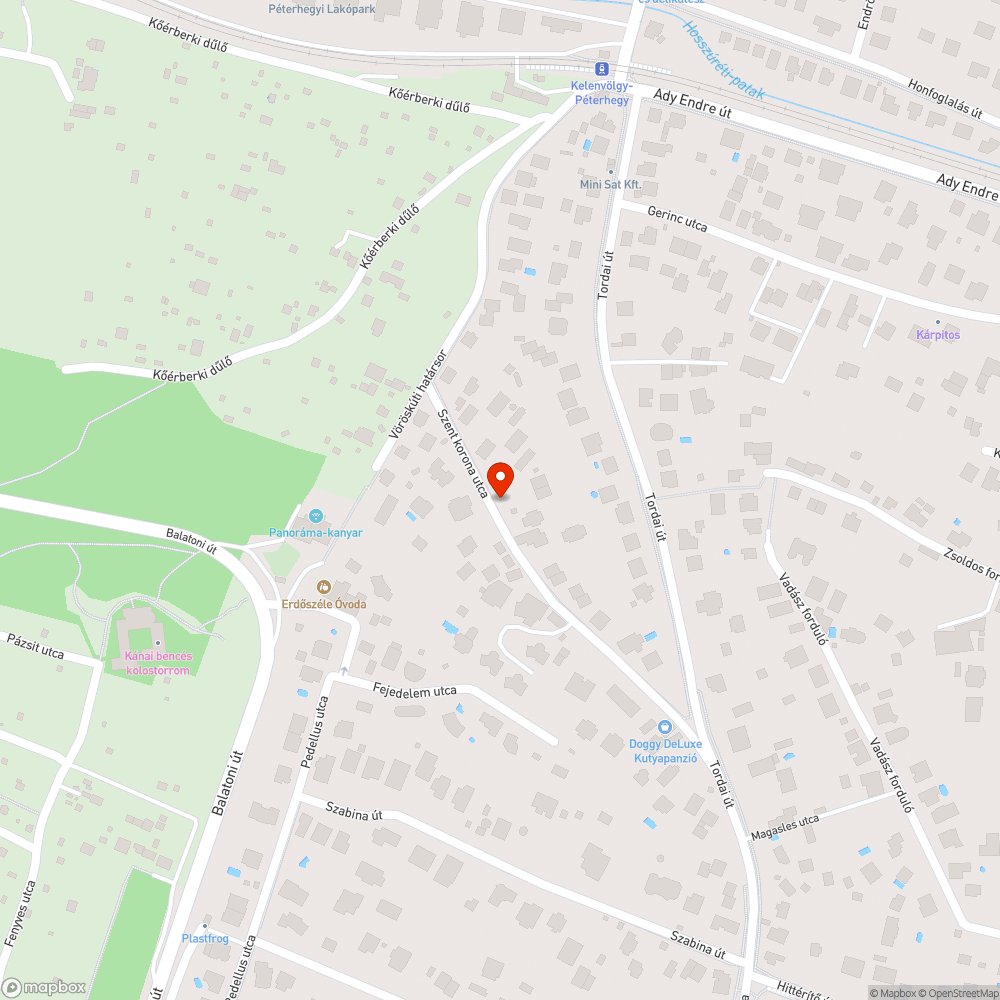 Elhagyott elem bejelentés helye