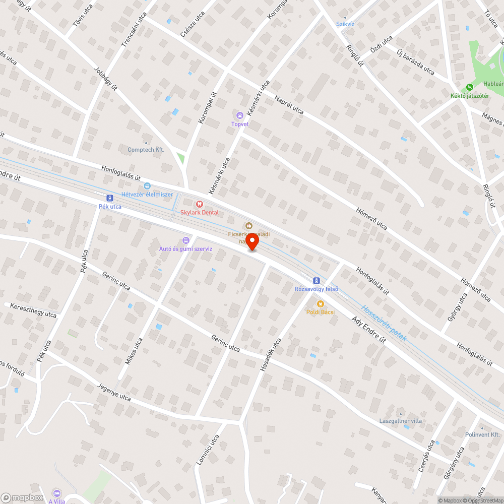 Sérült keret bejelentés helye