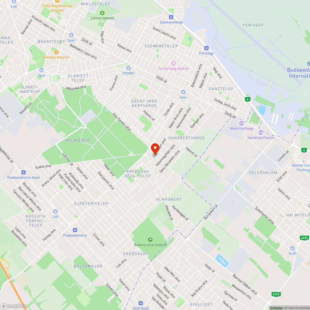 Megsüllyedt úttest a Somlókert utcában bejelentés helye