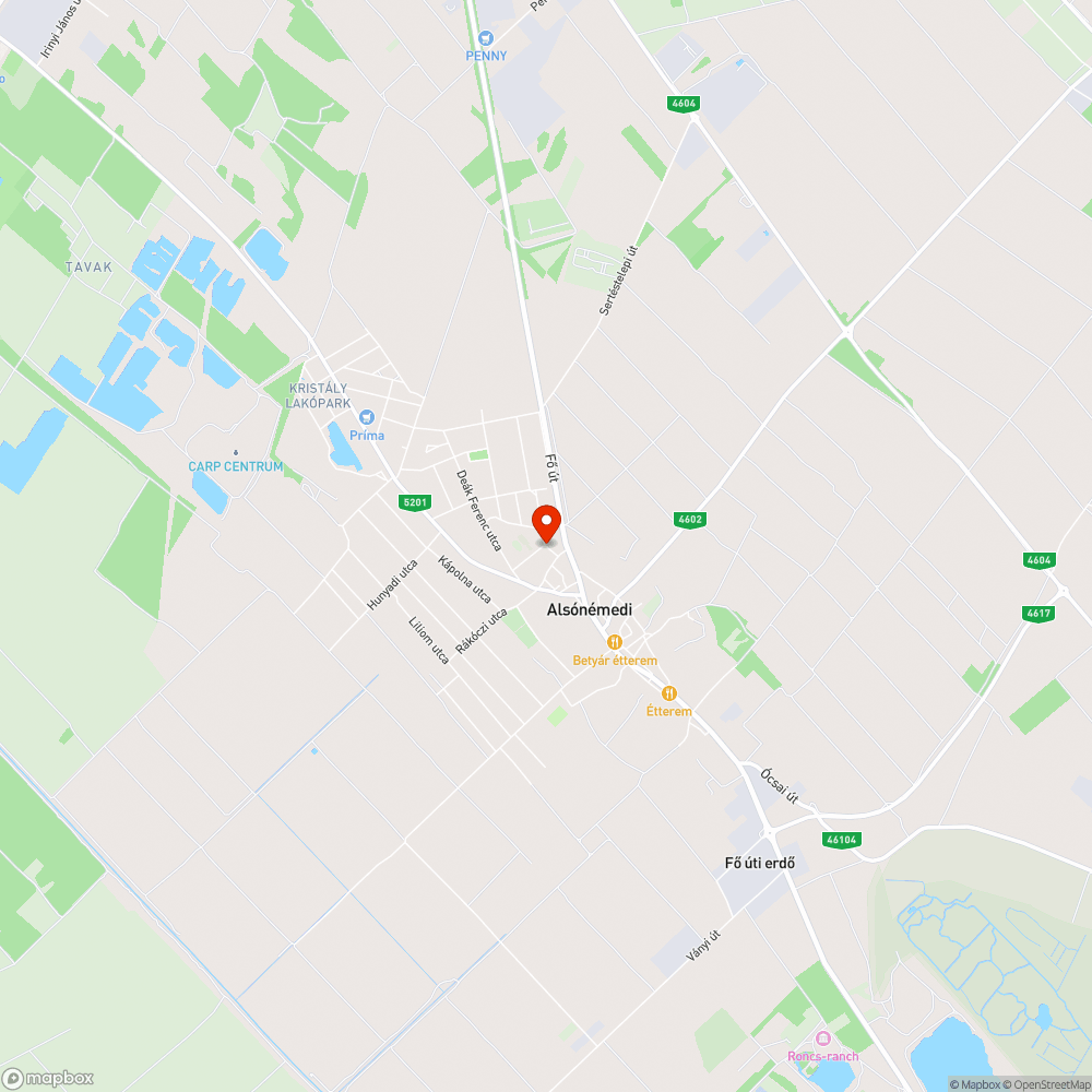 Hiányzó járda bejelentés helye