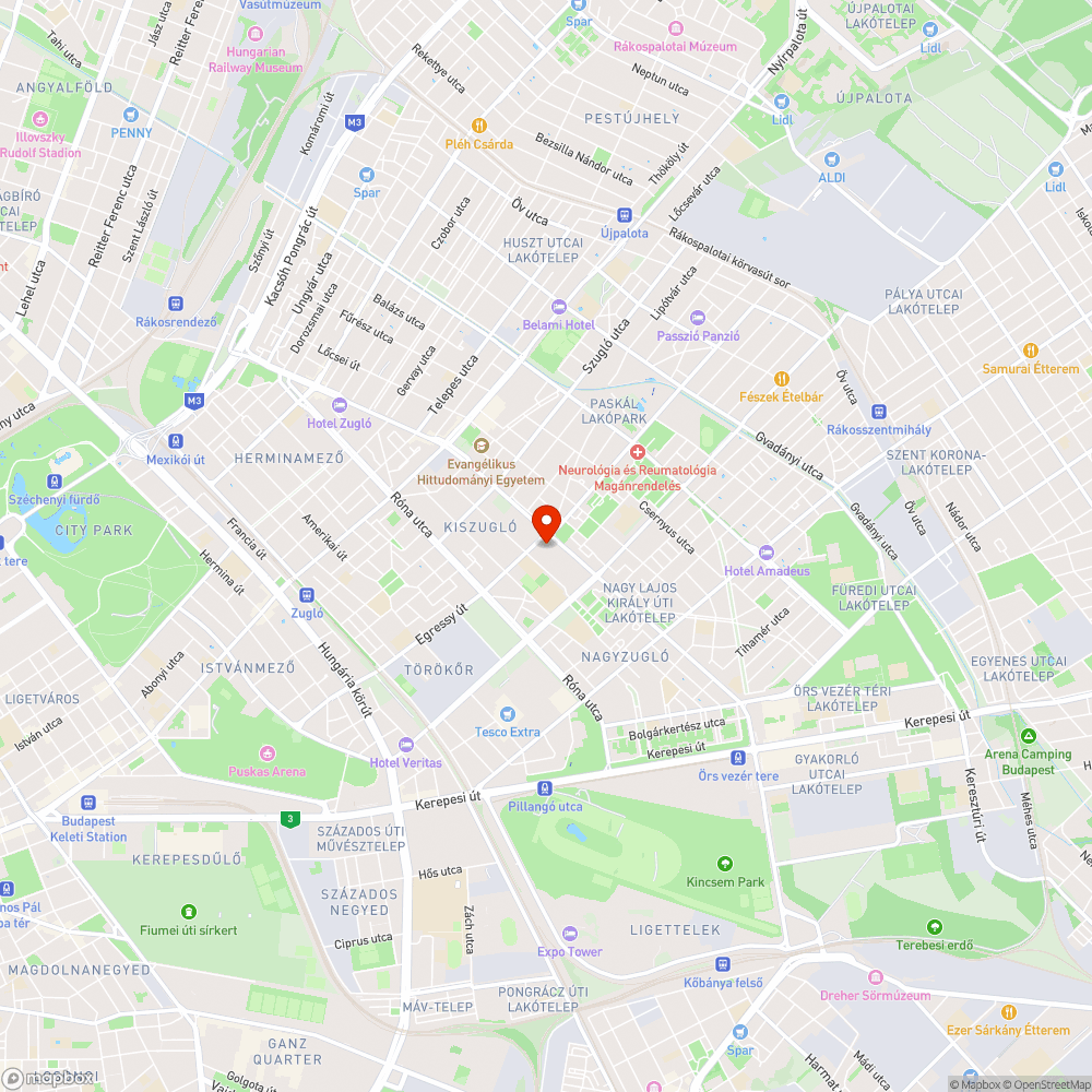 Egressy ut alamosas beszakadas elott bejelentés helye