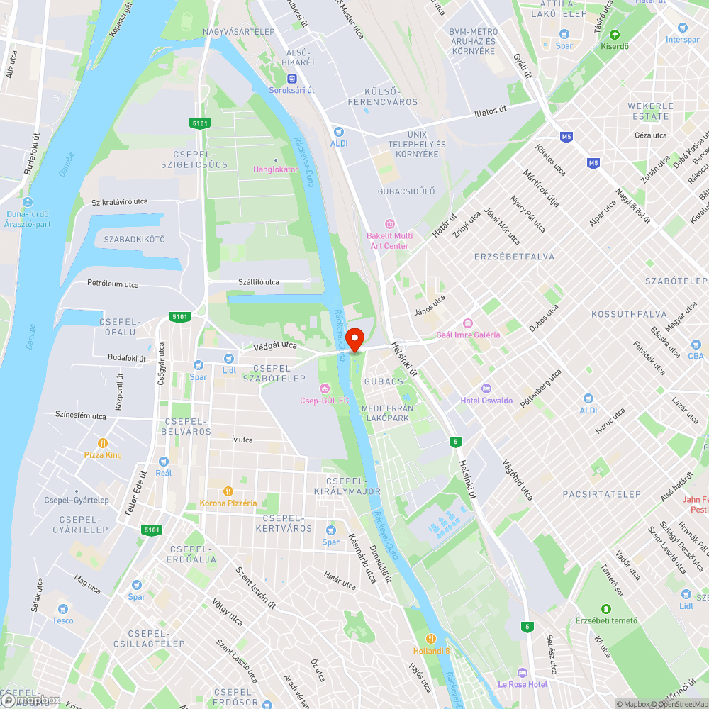 Rendezetlen Duna parti szakasz bejelentés helye