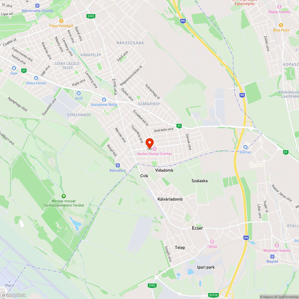 Beszakadt úttest bejelentés helye