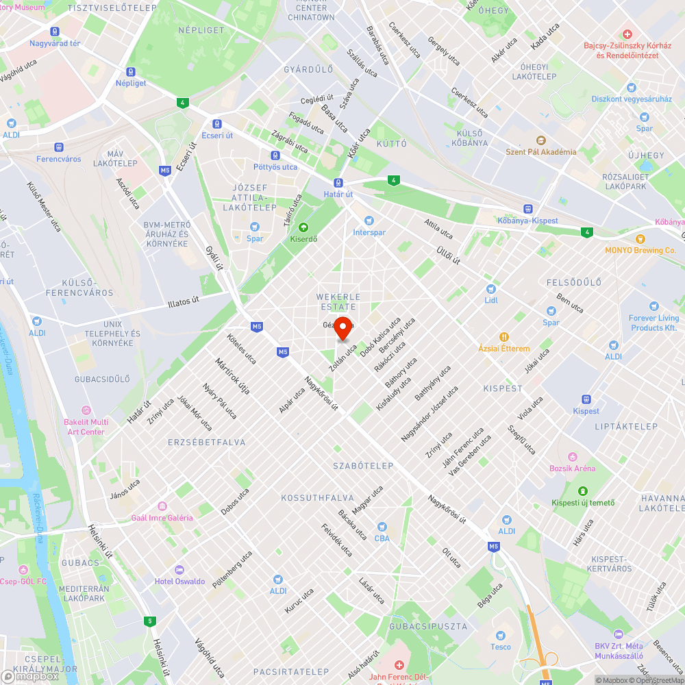 Graffiti Wekerlén bejelentés helye