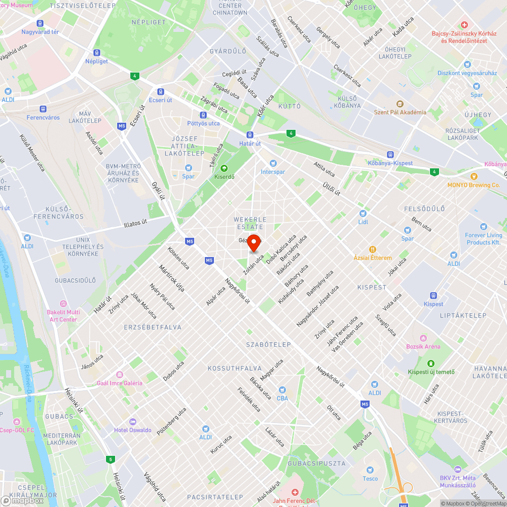 Graffiti Wekerlén 2 bejelentés helye