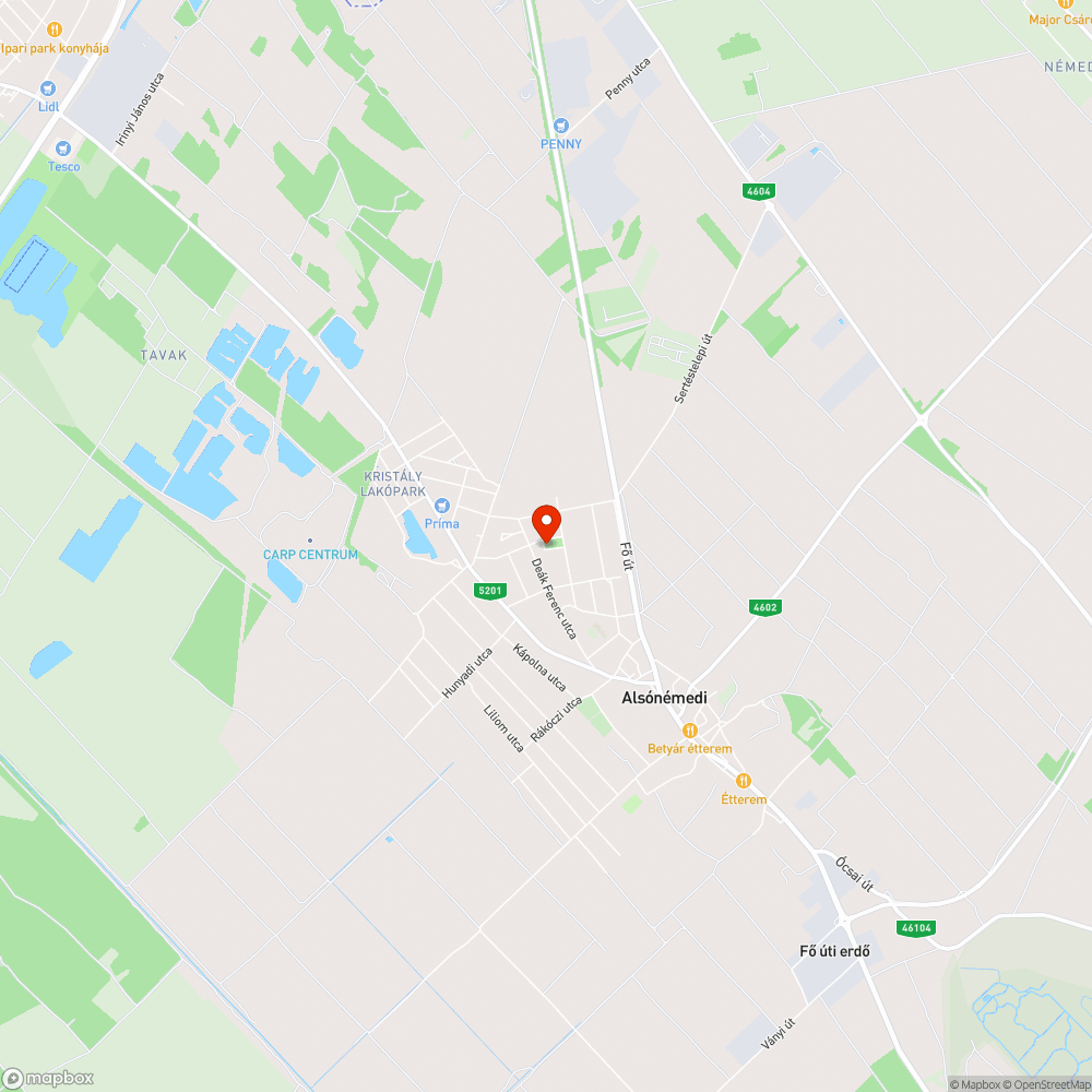 Kitört fa bejelentés helye