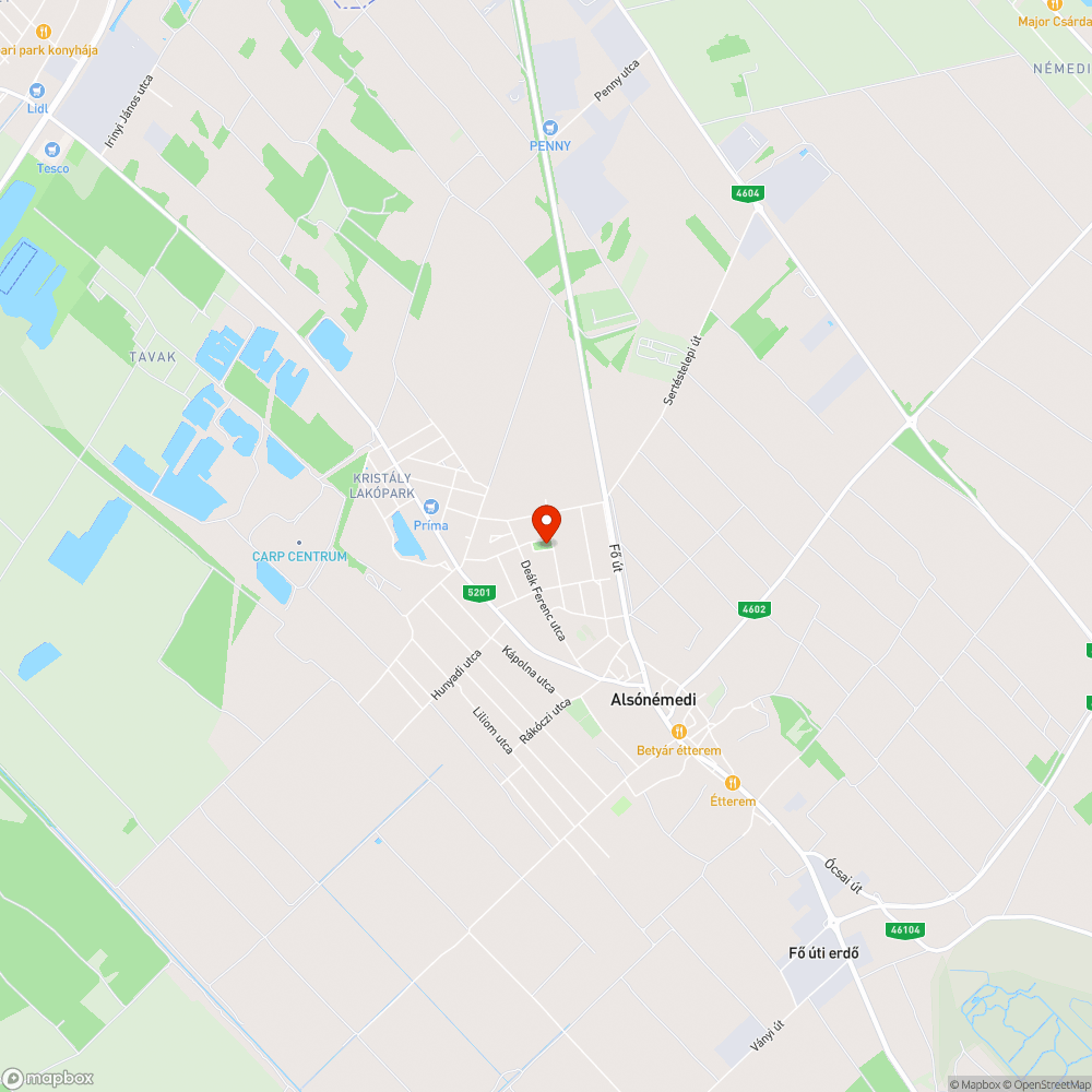 Veszélyes hinta bejelentés helye