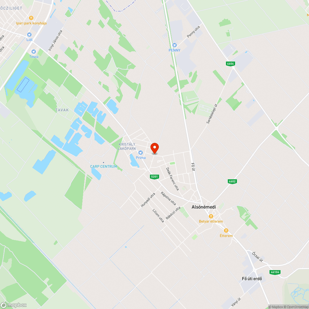 Rossz minőségű, gödrös útszakasz bejelentés helye