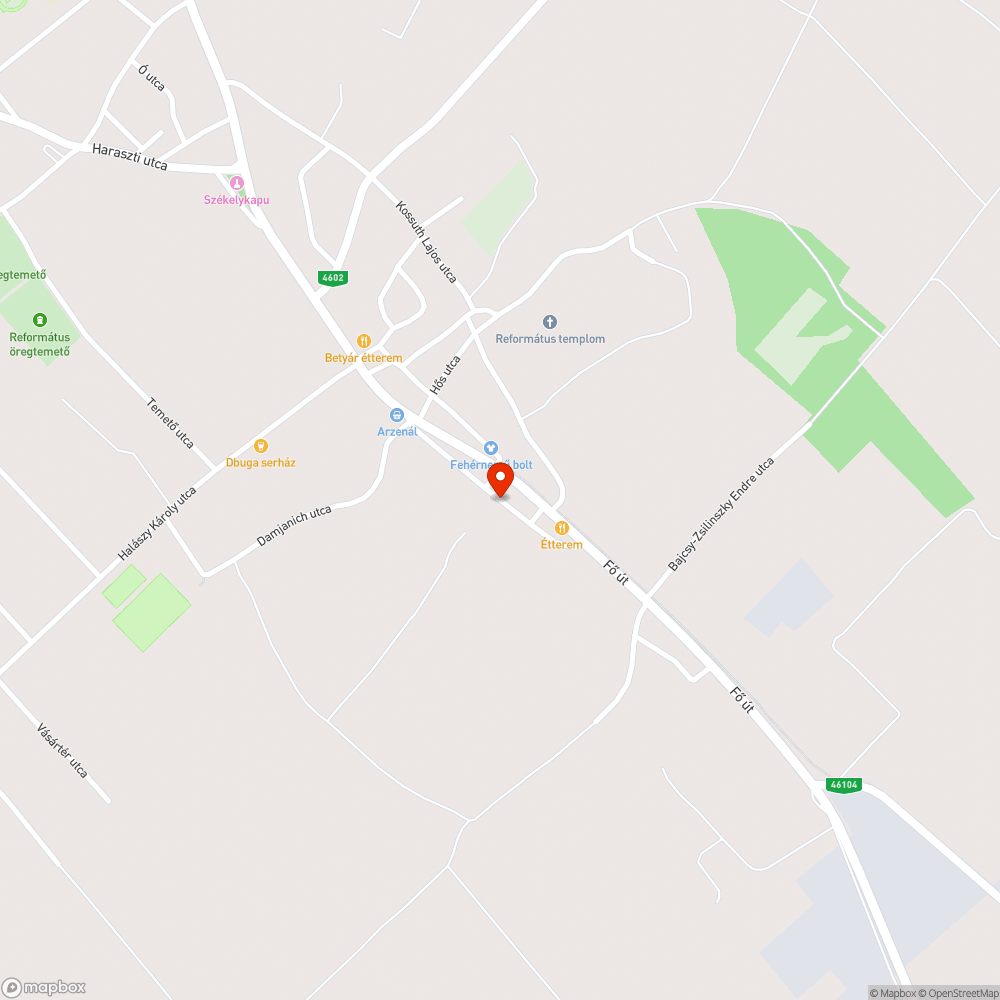 Balesetveszélyes gödör bejelentés helye