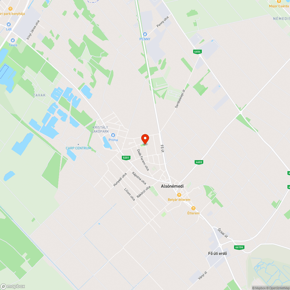 Beszakadt pad bejelentés helye