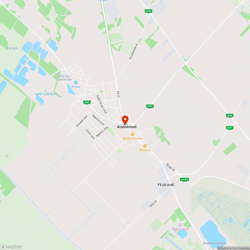 Hiányzó csap bejelentés helye