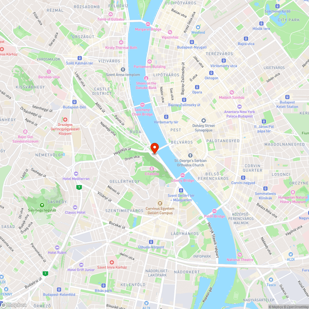 Falfirkák az Erzsébet híd budai hídfőjén bejelentés helye