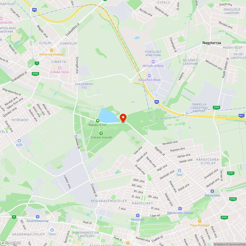 Sebességkorlátozó táblák kitűzése a Naplás-tó környékén bejelentés helye