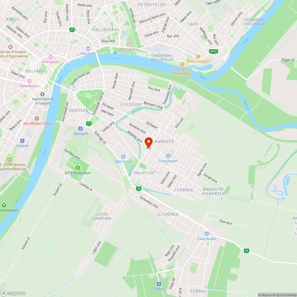 Kátyú bejelentés helye