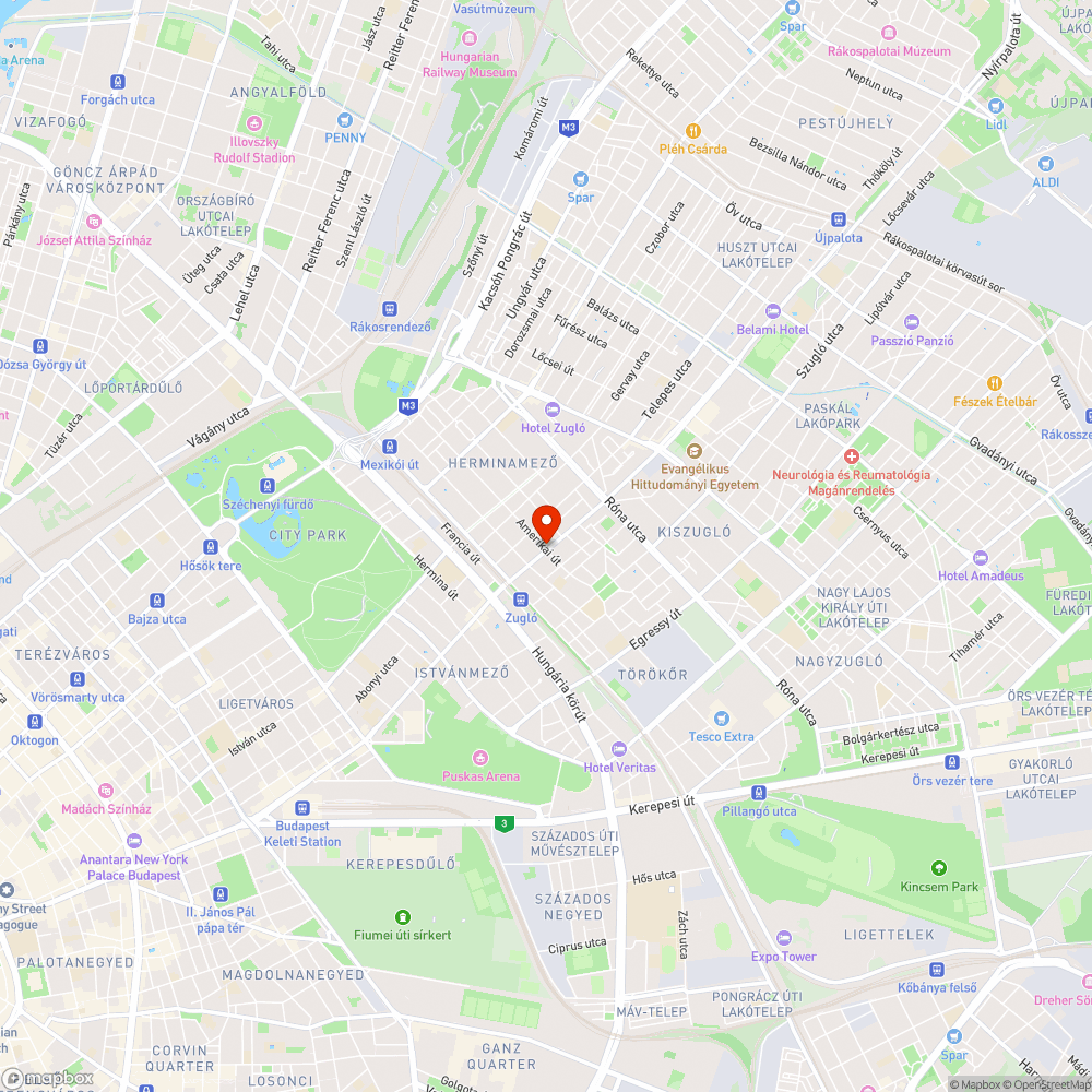 Amerikai úti roncsok a zöldsávon bejelentés helye